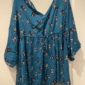 NWT Torrid Pinocchio Flutter Sleeve Blouse